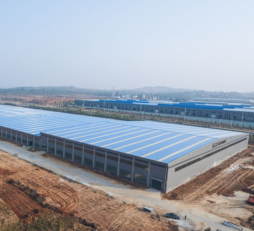 맞춤형 Estructura De Acero 제조된 전조 홀 건물 철강 구조 Q355B 중국에 창고 작업장